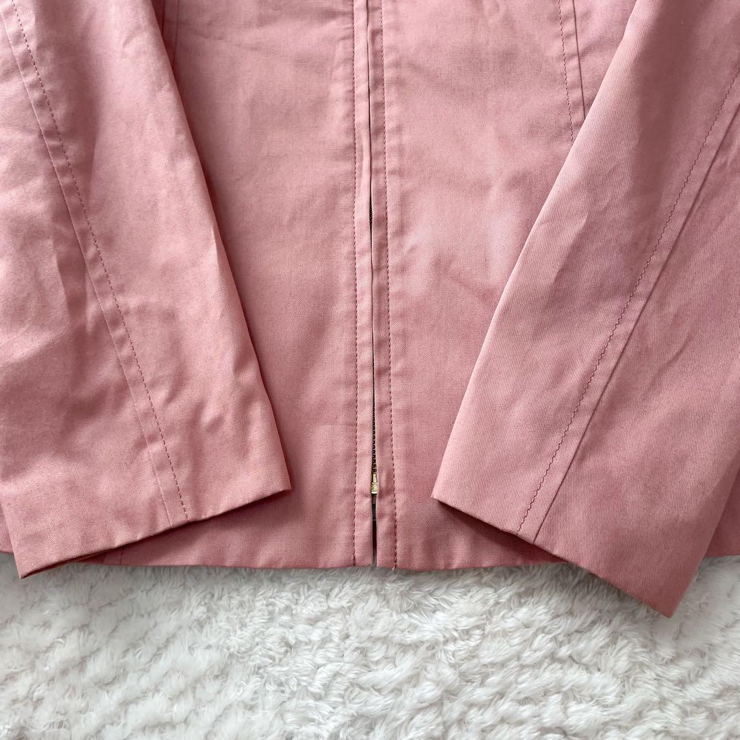 バーバリーブルーレーベル　ジップアップフーデッドジャケット　ノバチェック　ピンク