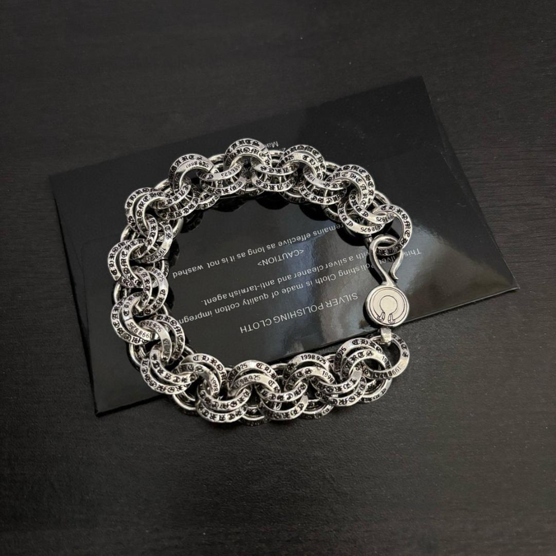 シルバー925 リングチェーンブレスレット