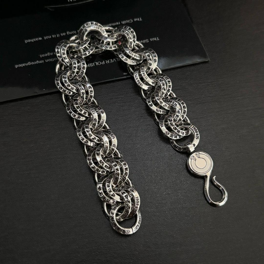 シルバー925 リングチェーンブレスレット