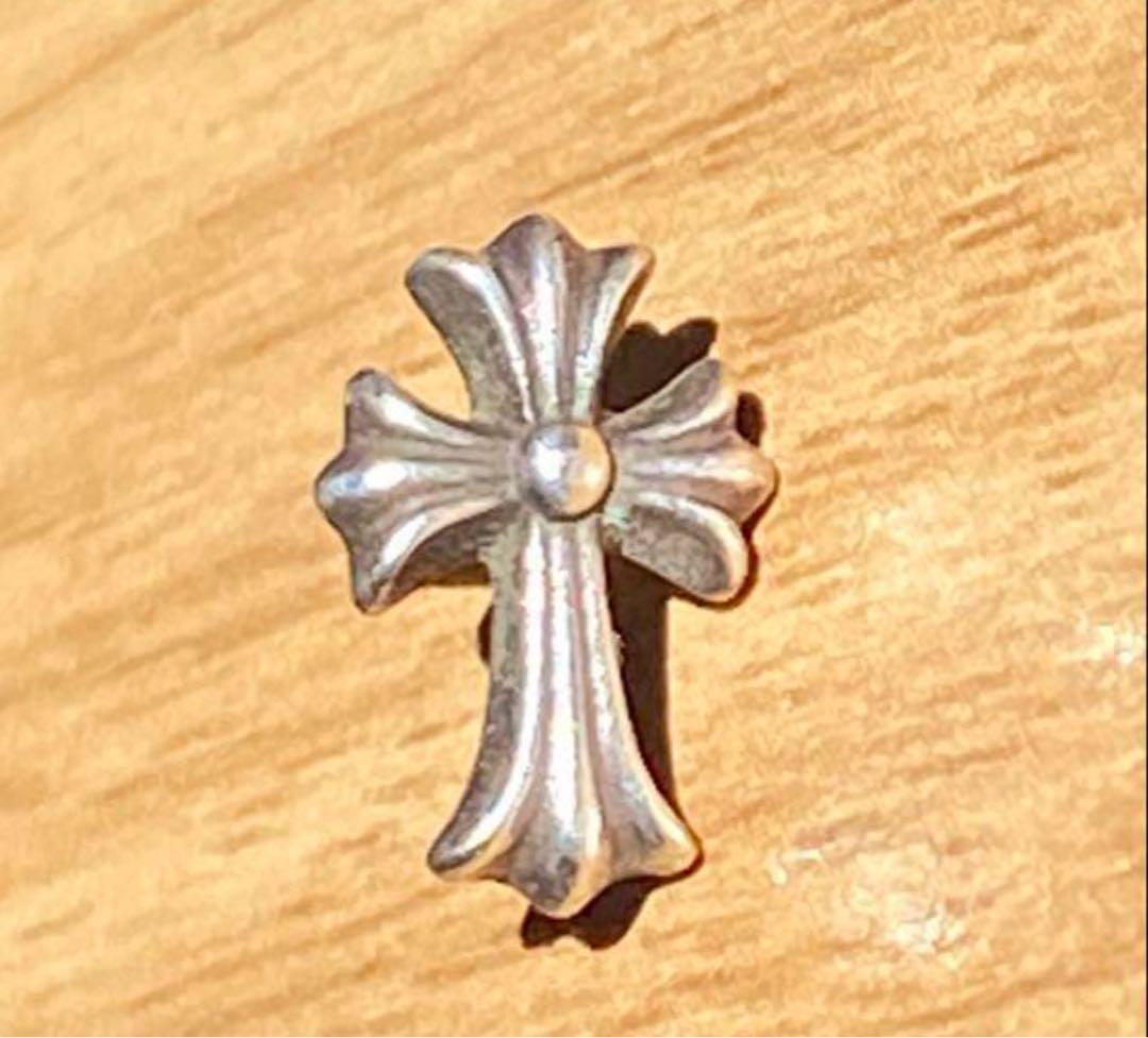 希少クロムハーツ スタッドピアス STUD CH CROSS 2 FAT 正規品