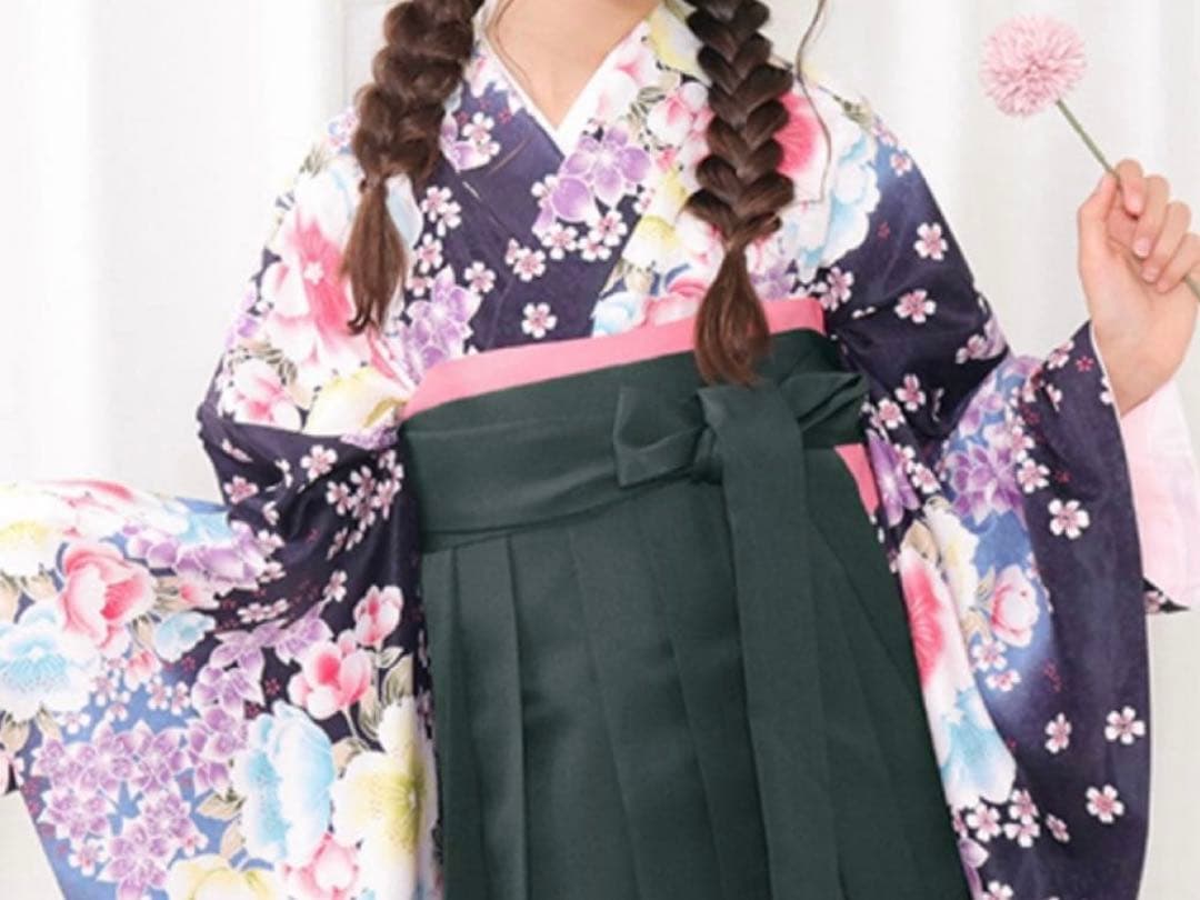 ♪土日限定値下げあり♪ 袴セット ブーツ 髪飾り 91cm 卒業式