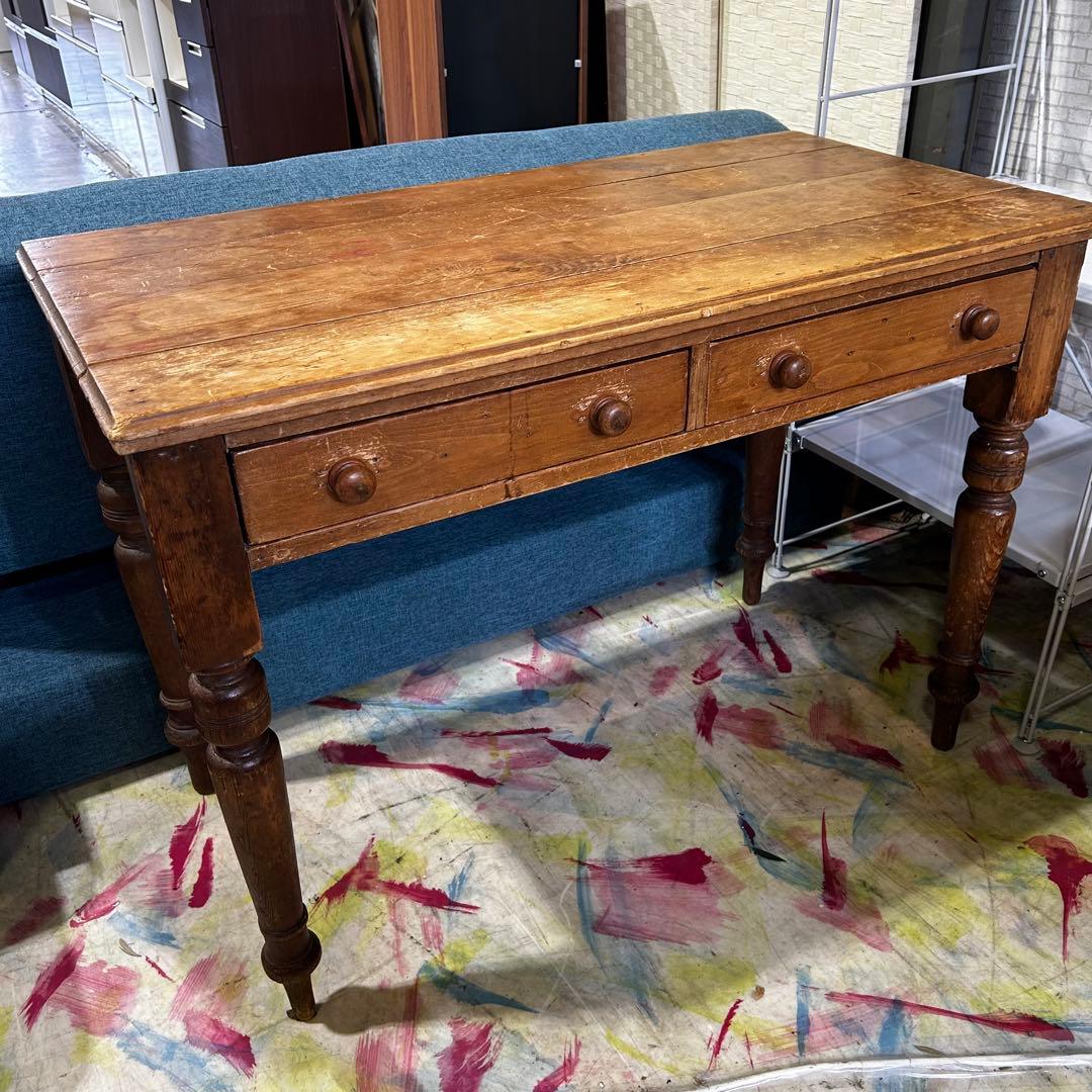 20-30's Pine Desk Table イギリス アンティークデスク