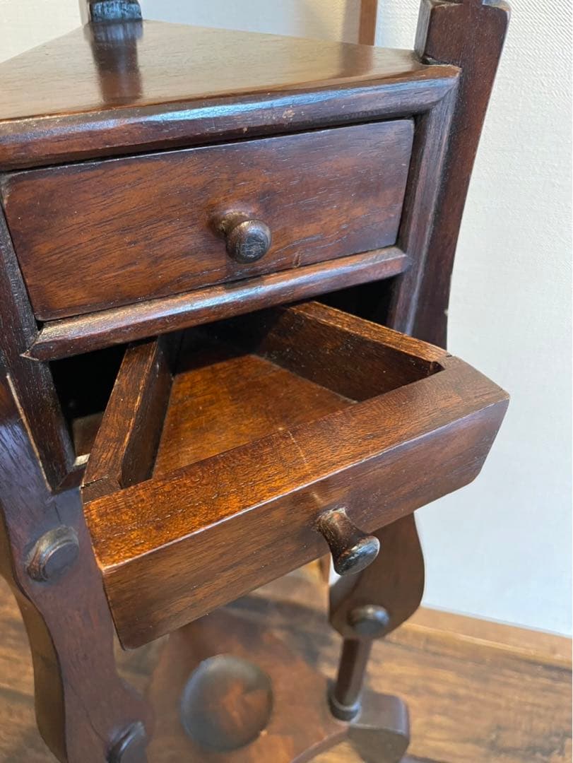 木製 アンティーク 花台 ウィッグスタンド アンティーク調 置き台 イギリス製