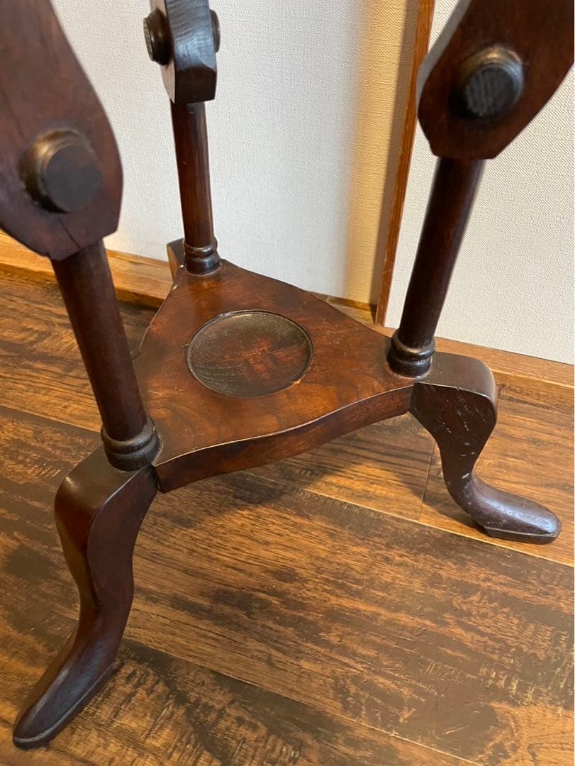 木製 アンティーク 花台 ウィッグスタンド アンティーク調 置き台 イギリス製