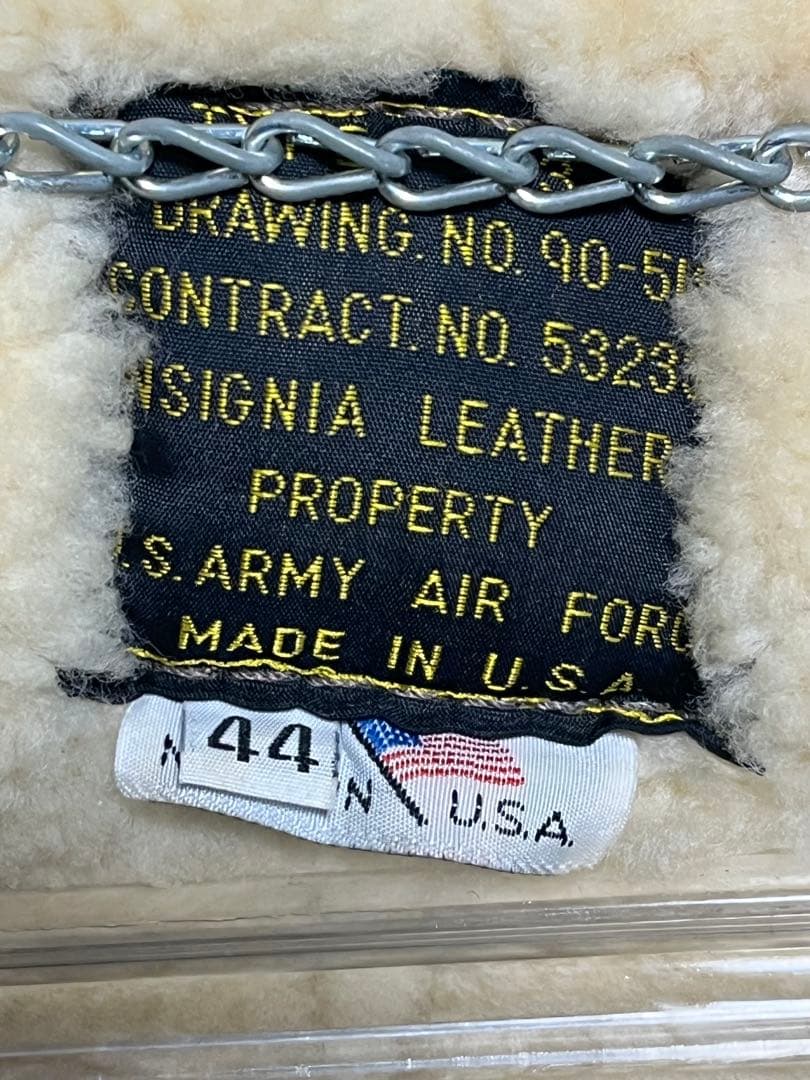希少 USA INSIGNIA LEATHER WW2 TYPE B-3 44