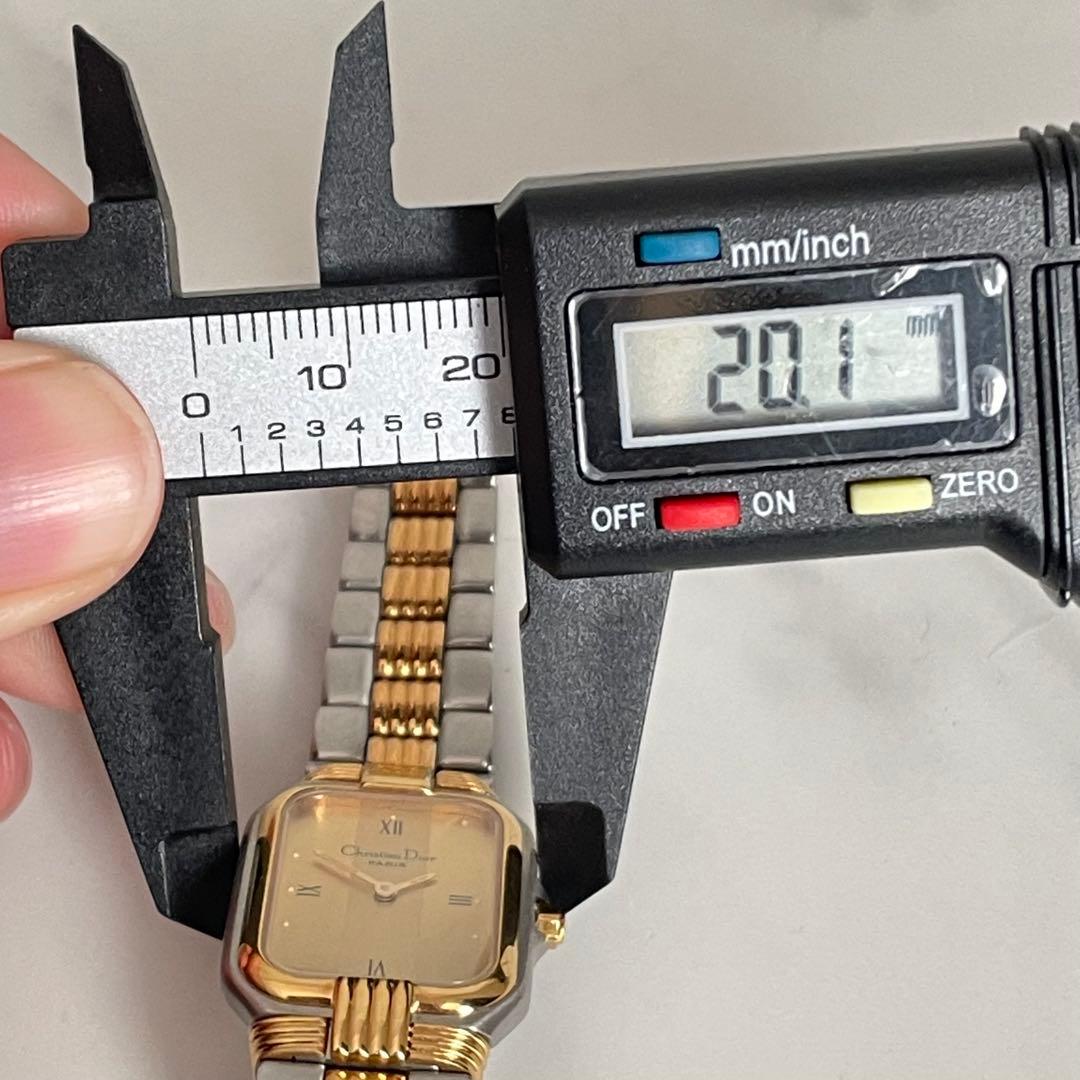 稼動品　美品　クリスチャンディオール　Dior スクエア　コンビカラー　腕時計