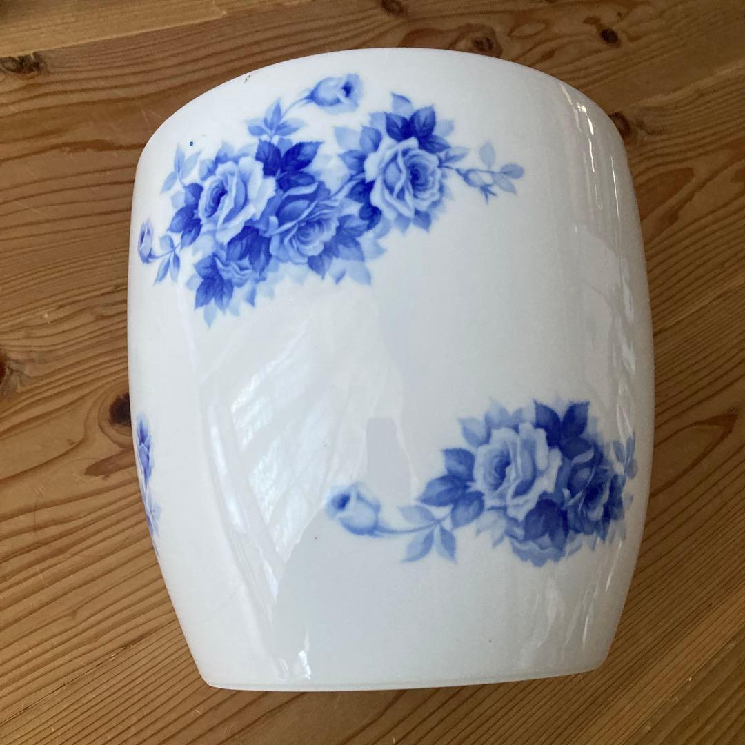 30's オールドノリタケ 火鉢　ブルーローズ　陶器鉢　当時物