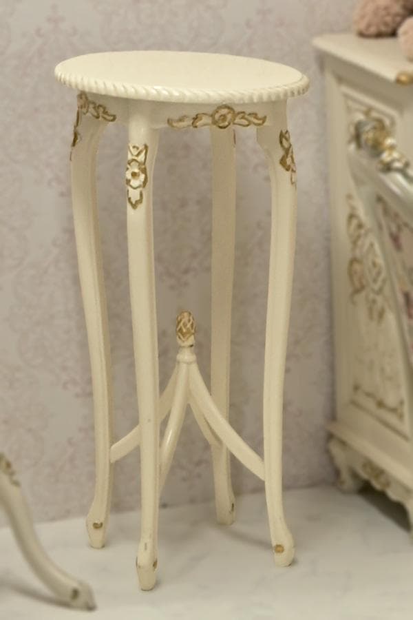 値下げしました！ お洒落 金箔張りの サイドテーブル m003 マホガニー材使用