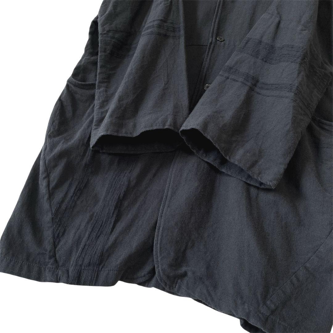 tamaki niime タマキニイメ 黒 フード付ジャケット アウター はおり