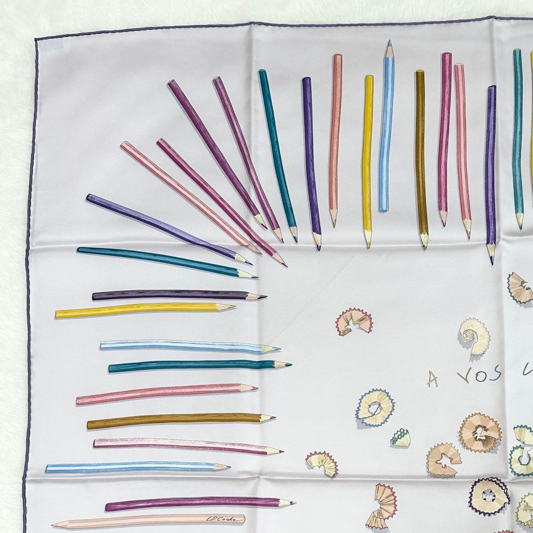 入手困難✨ HERMES スカーフ 「A VOS CRAYONS」 カレ90