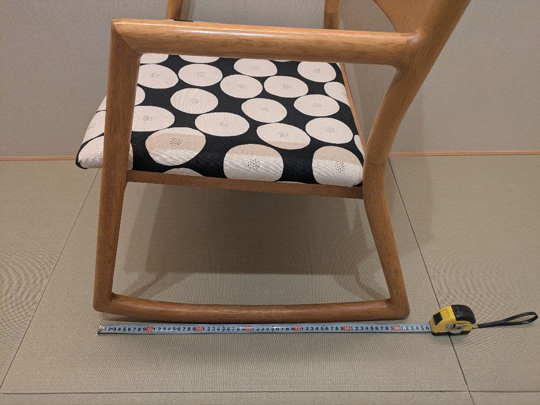 【U-La】ロッキングアームチェア オーク 座面ハンドメイド グッドデザイン