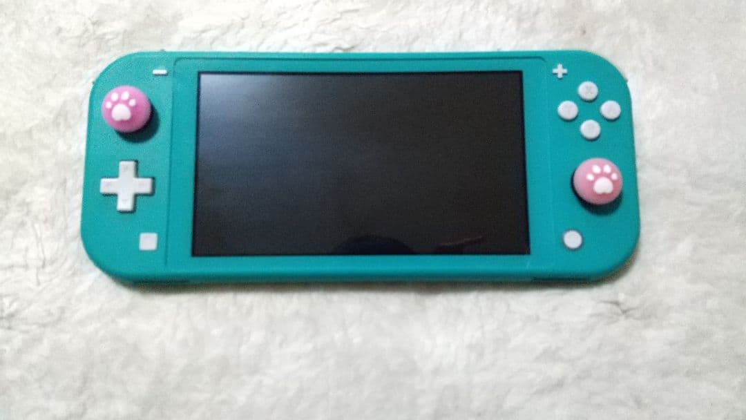 Nintendo Switch Liteターコイズ本体動作品肉球カバーアダプター