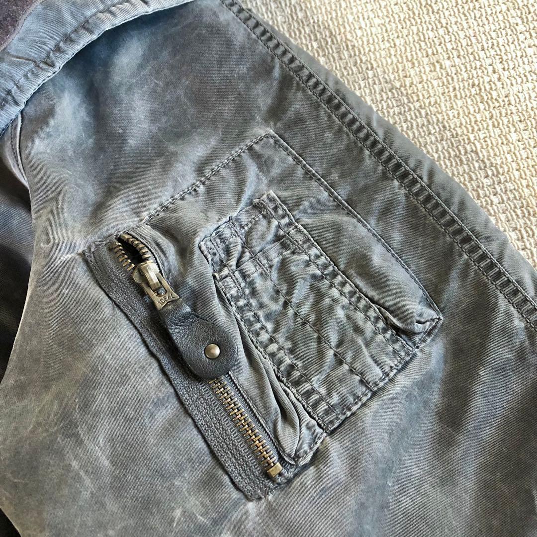 希少品 N-2B フライトジャケット 白化 ナイロン IDEAL 短丈 y2k