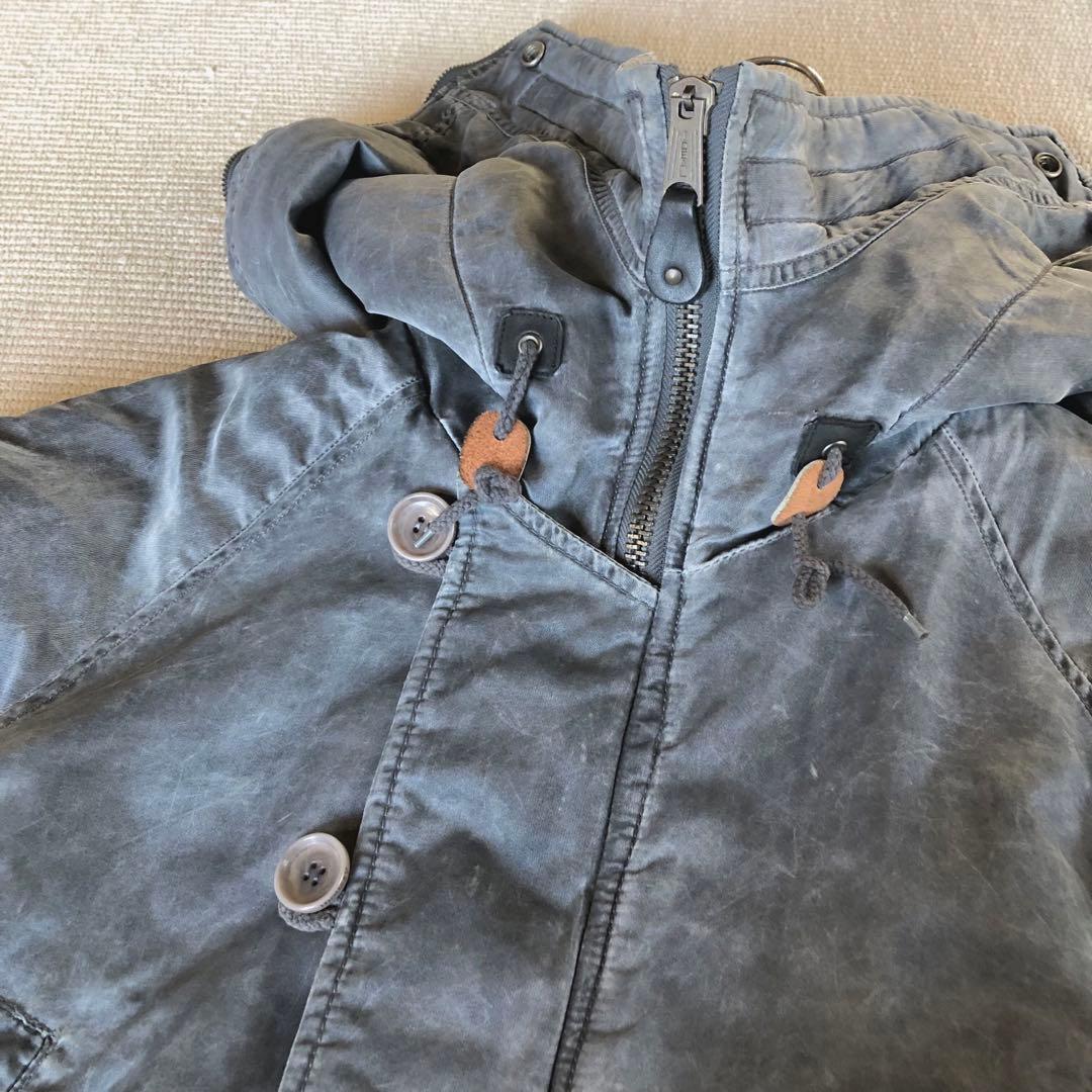 希少品 N-2B フライトジャケット 白化 ナイロン IDEAL 短丈 y2k