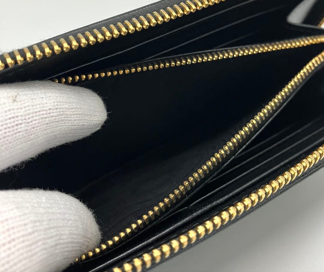 ⭐️ 極美品 プラダ ヴィッテロ ムーブ ラウンド ジップ 長財布 ブラック