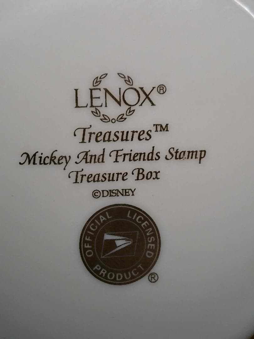 【美品】ミッキー　レノックス　宝箱　置物　インテリア　工芸品　美術品　A3275
