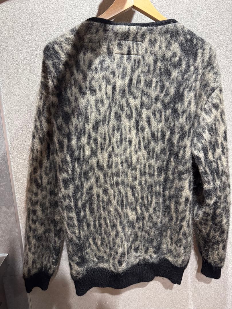 ワコマリアLEOPARD MOHAIR KNIT CARDIGAN