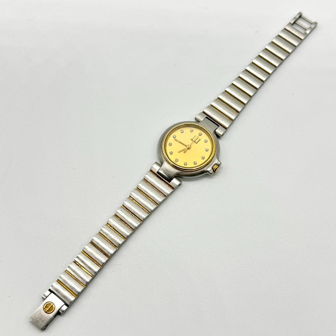 稼働品 dunhill ダンヒル 腕時計 ゴールド文字盤 クォーツ ３針 12P