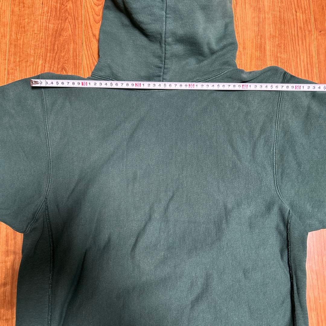 チャンピオン リバースウィーブ パーカー 緑 USA製 LARGE 希少カラー