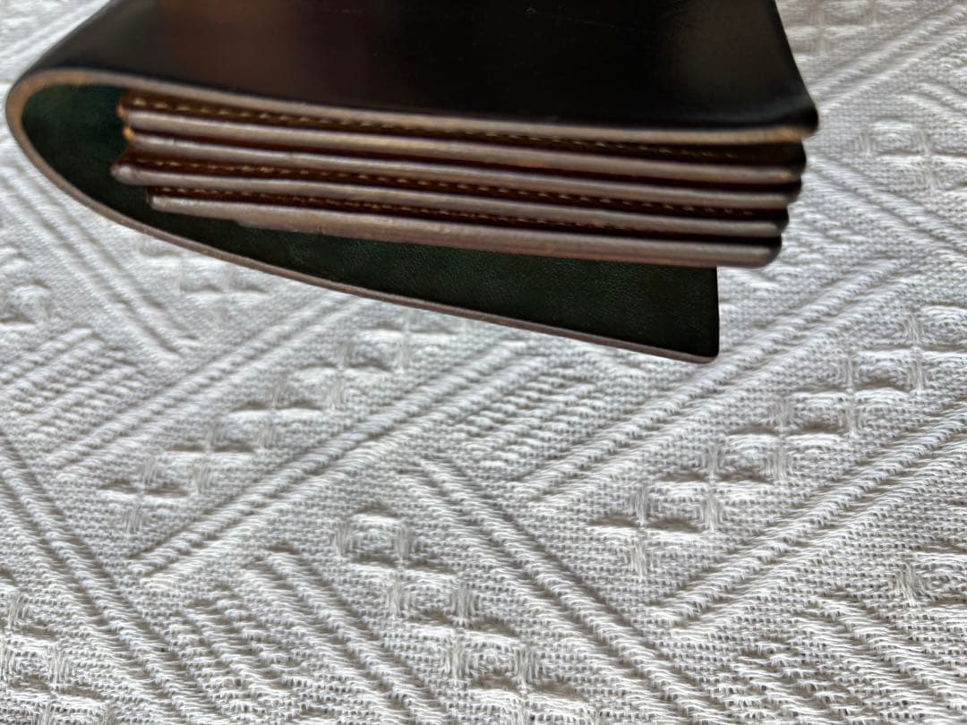 希少色 ヴィンテージformeフォルメコードバン長財布 スタンプ ダークブルー