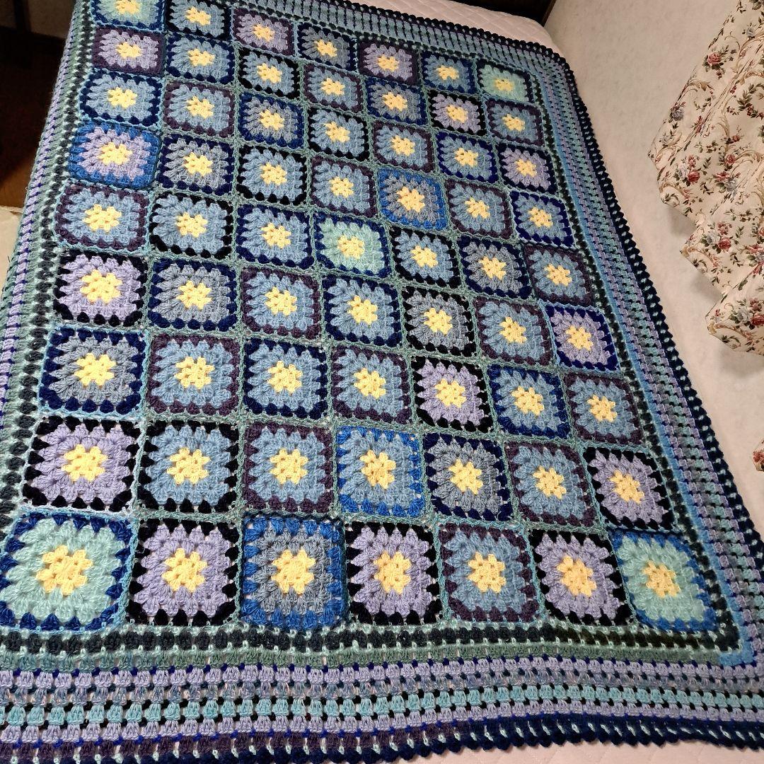 (147)グラニースクエア ブランケット ★130×170★値下げ★