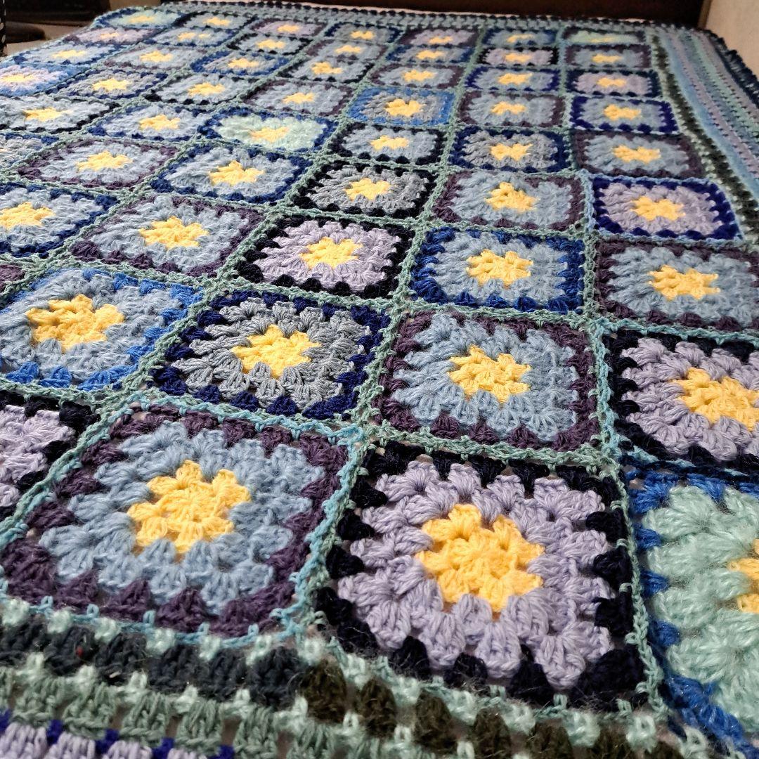 (147)グラニースクエア ブランケット ★130×170★値下げ★