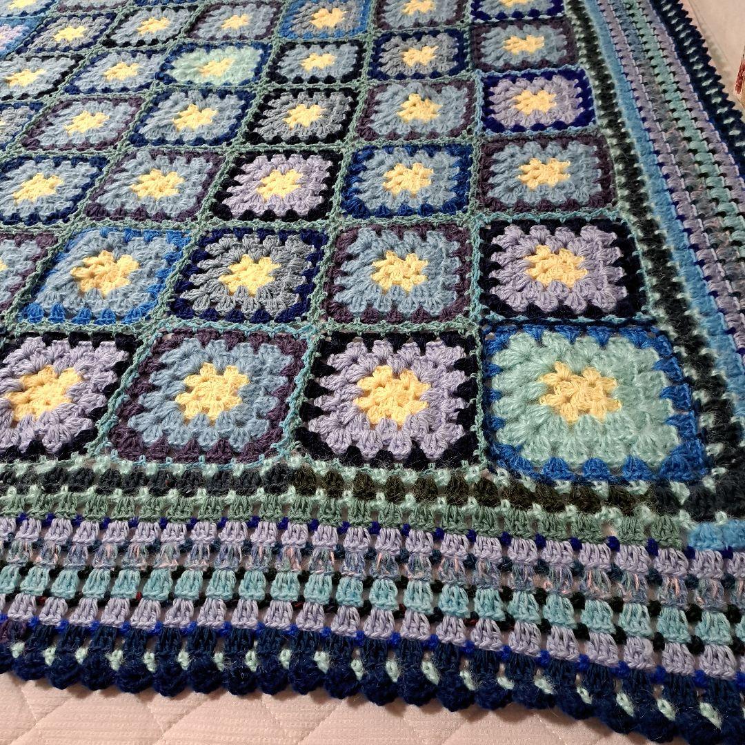 (147)グラニースクエア ブランケット ★130×170★値下げ★