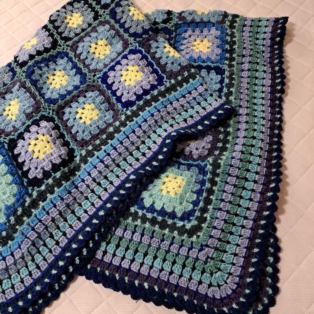 (147)グラニースクエア ブランケット ★130×170★値下げ★