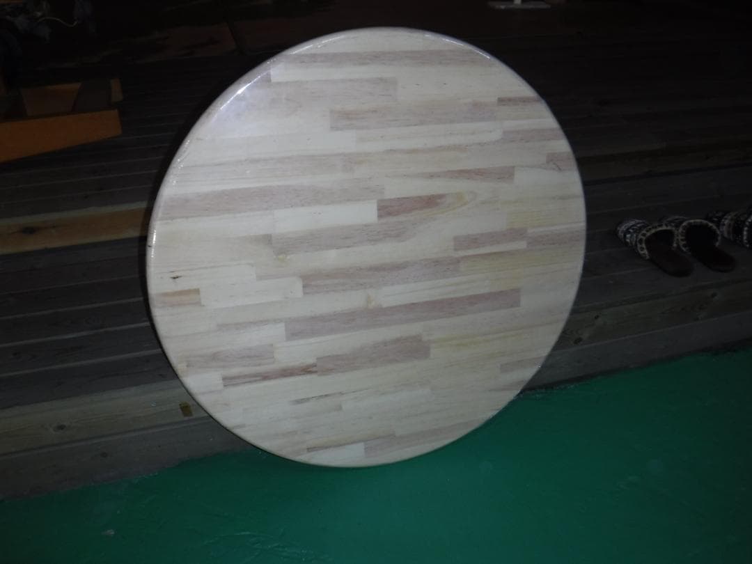 無垢材パインテーブルトップ　円形 直径900mm