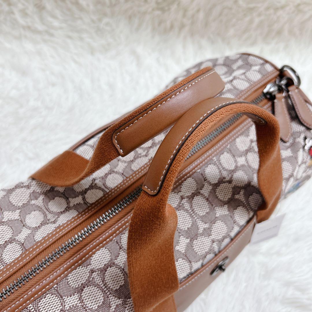 コーチ　ディズニー　レア　刺繍　シグネチャー　ボストン　ショルダー