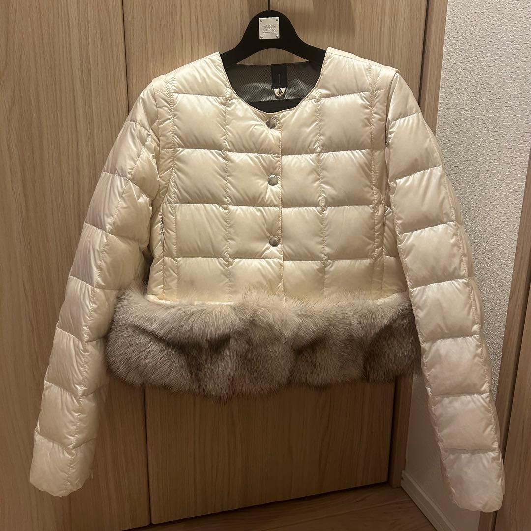 美品！TAION EXTRA ホワイト ダウンジャケット　S
