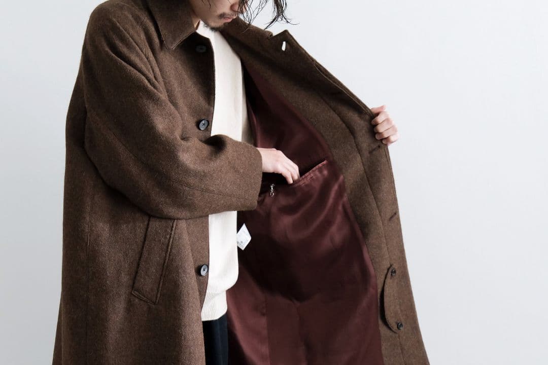 23AW MAATEE&SONS 二重織 BALMACAAN COAT
