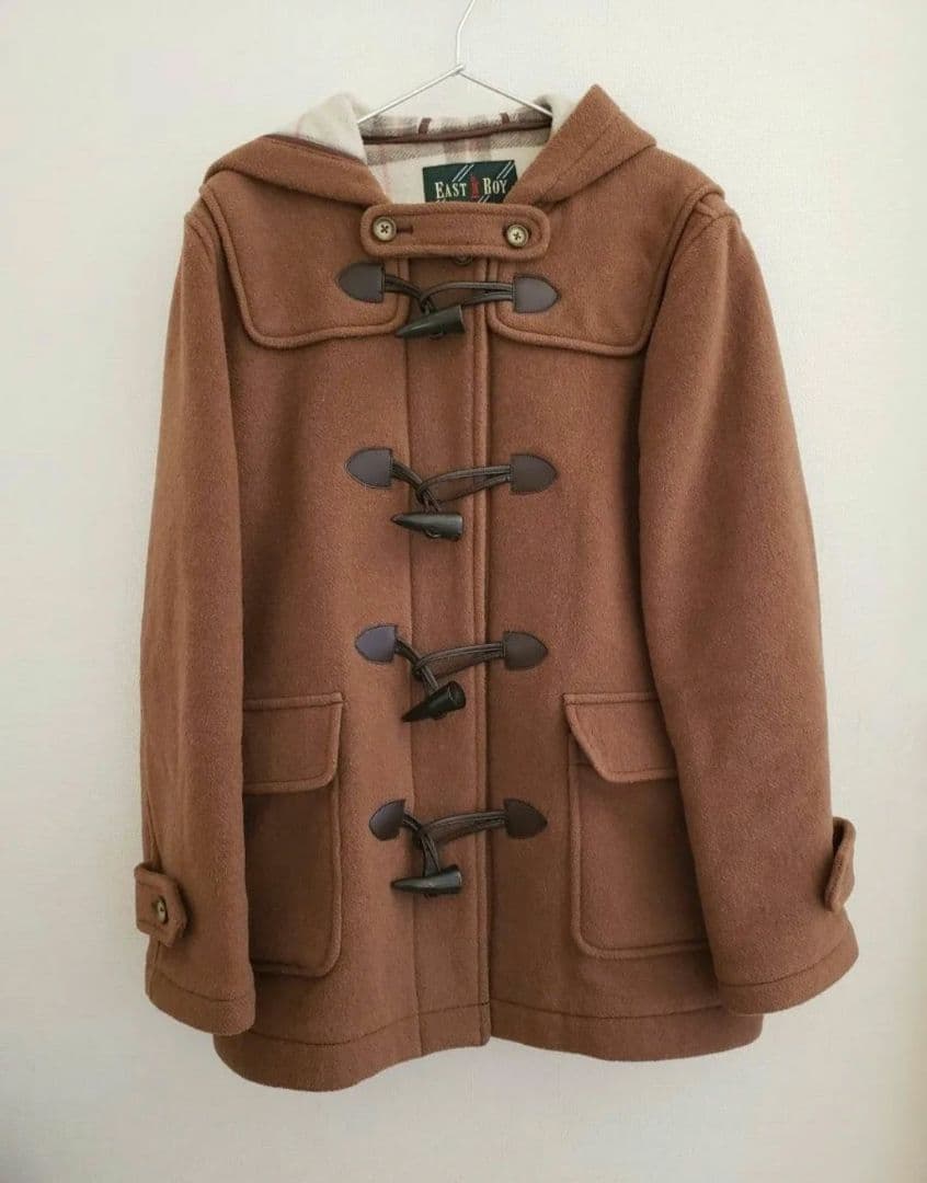 イーストボーイ ダッフルコート ブラウン 9号レディース M フード付き