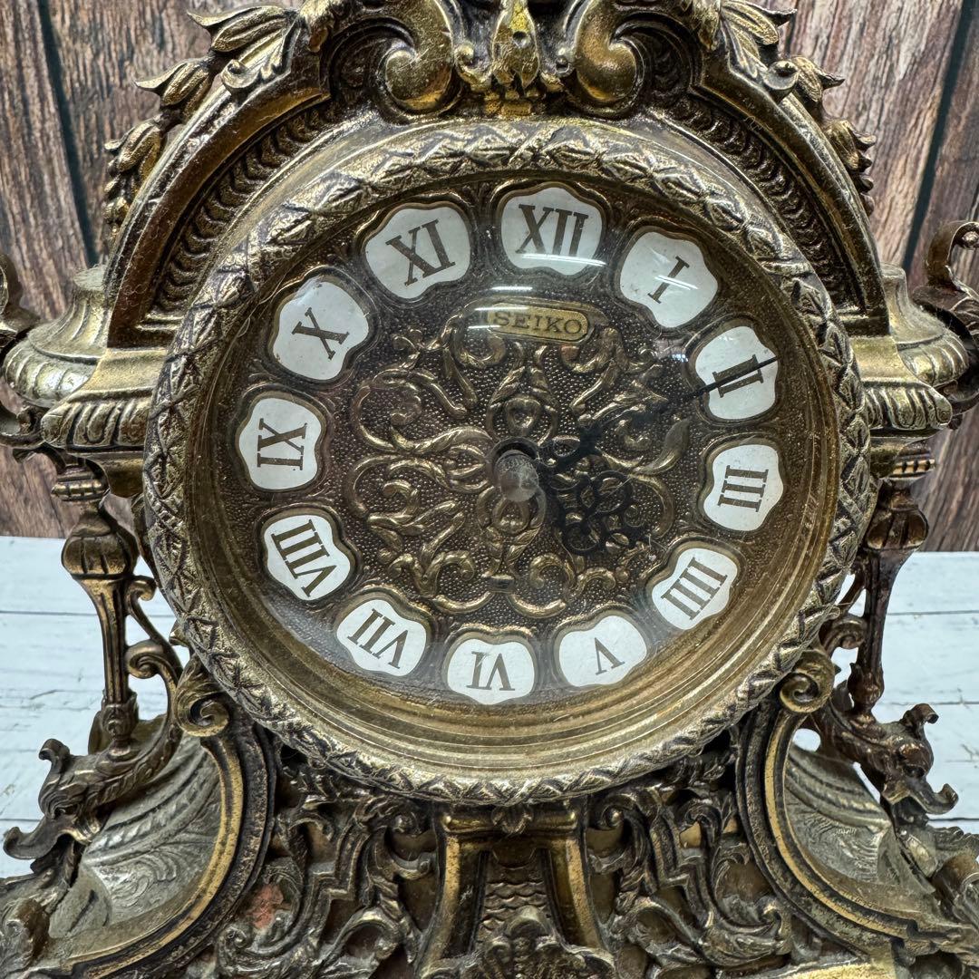 SEIKO 真鍮 置き時計 セイコー 時計 アンティーク アンティーク時計