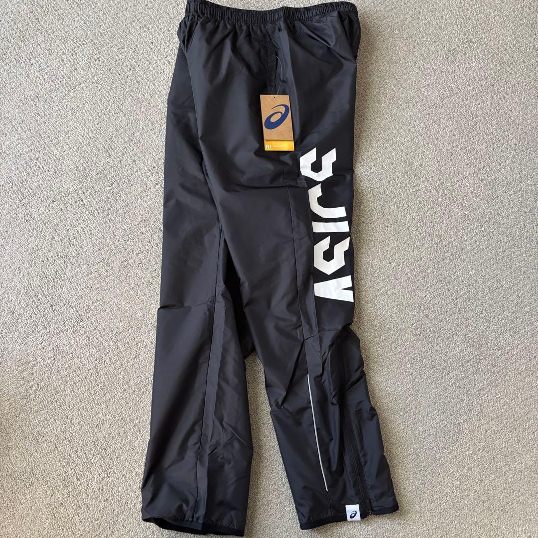 廃盤品！新品ASICS ウインドブレーカー 上下セット 黒 ジャージ Sサイズ