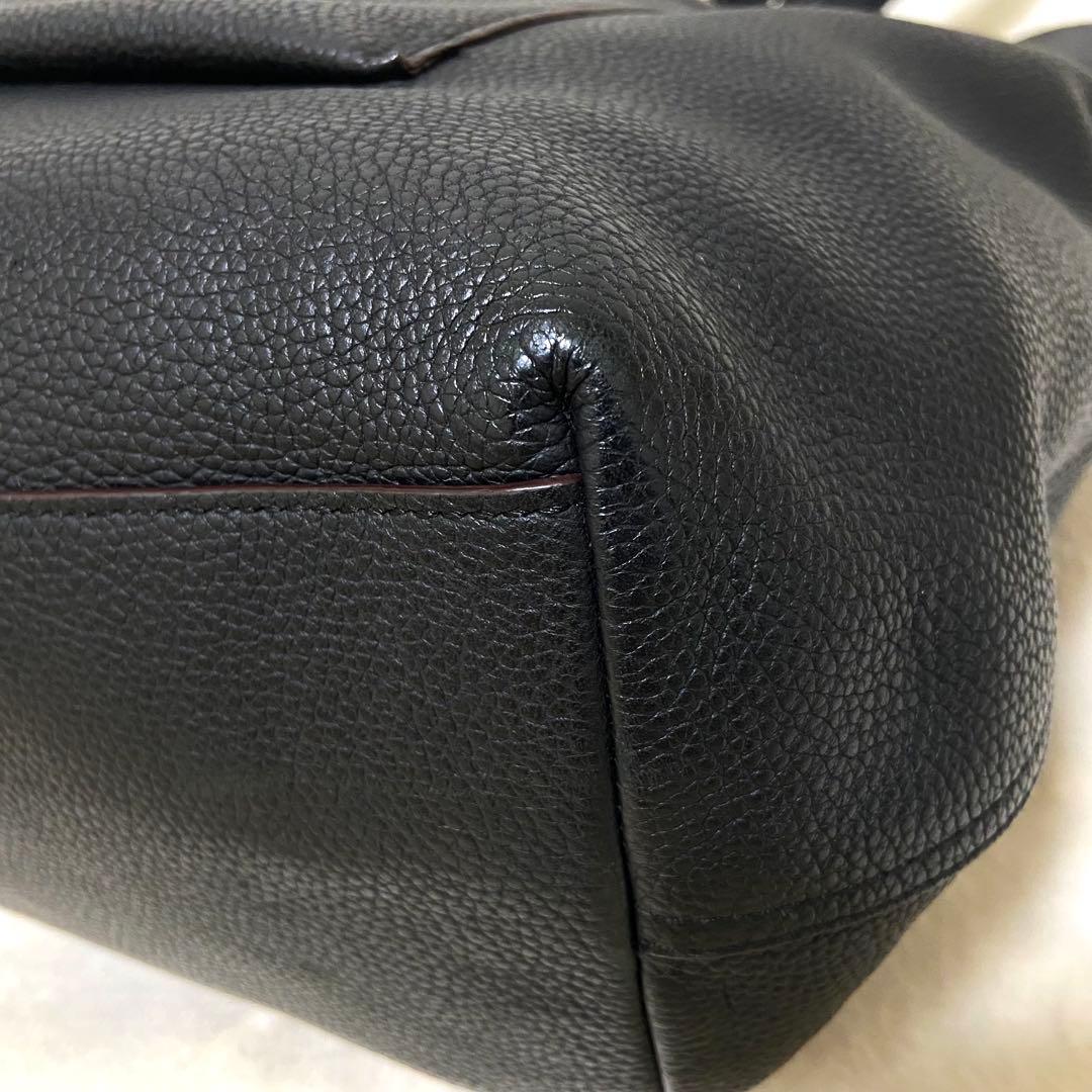 【ヤッコ】コーチ72299メトロポリタントートバッグ レザー A4可 黒