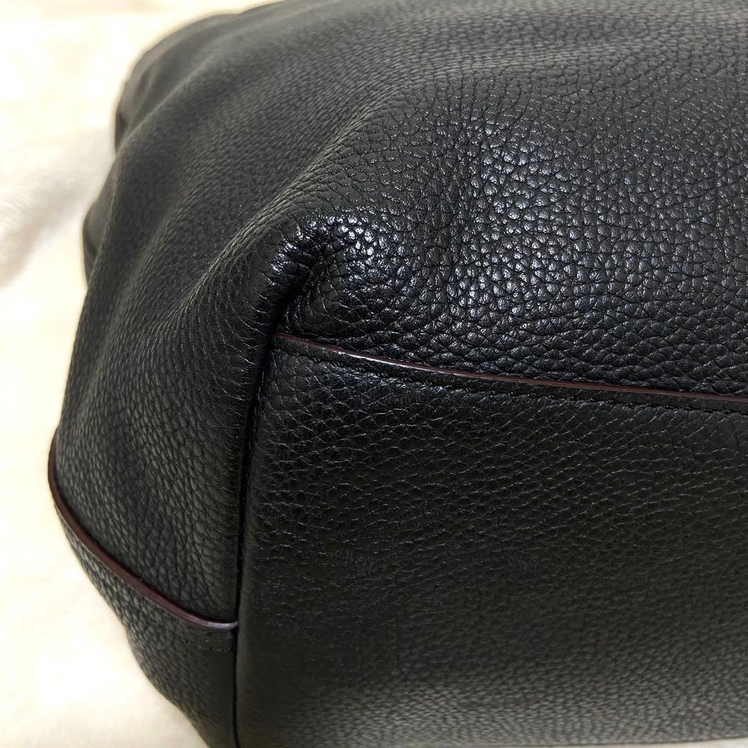 【ヤッコ】コーチ72299メトロポリタントートバッグ レザー A4可 黒