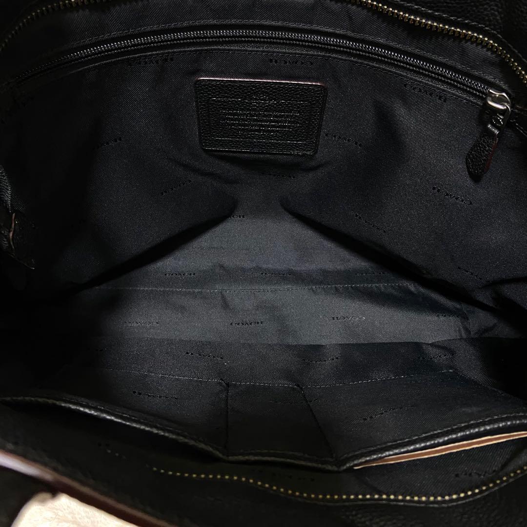 【ヤッコ】コーチ72299メトロポリタントートバッグ レザー A4可 黒