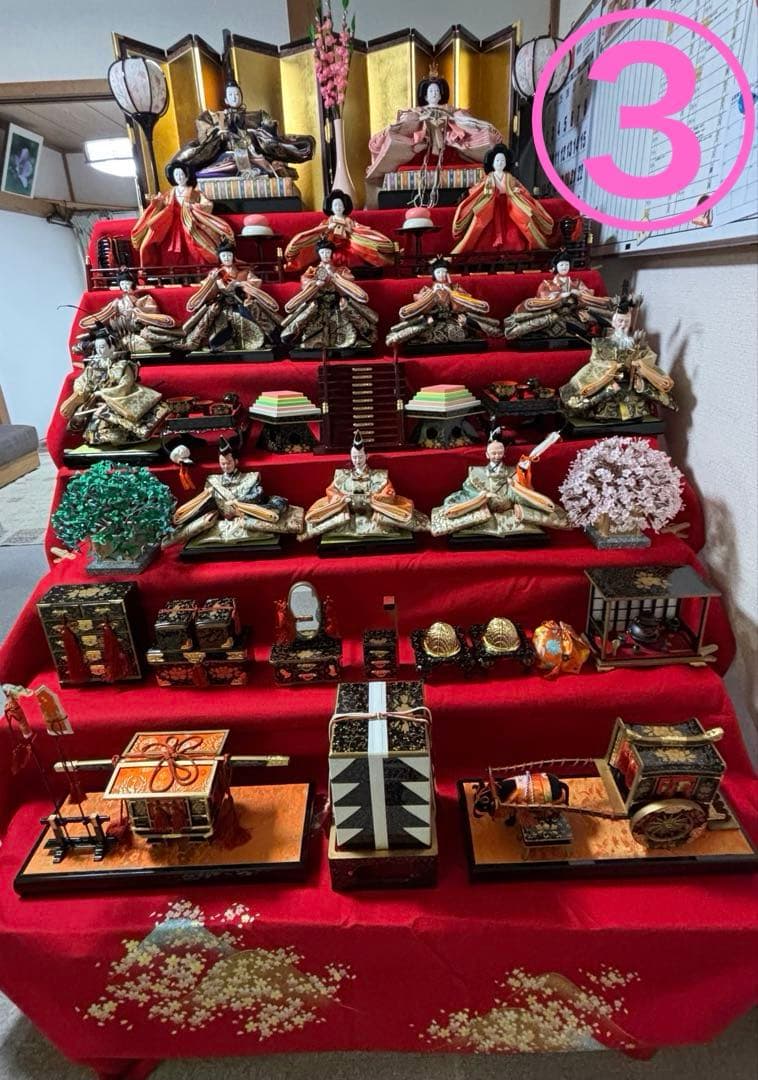 ③伝統的な雛人形 7段飾り　秀月❣️説明をお読みください❣️