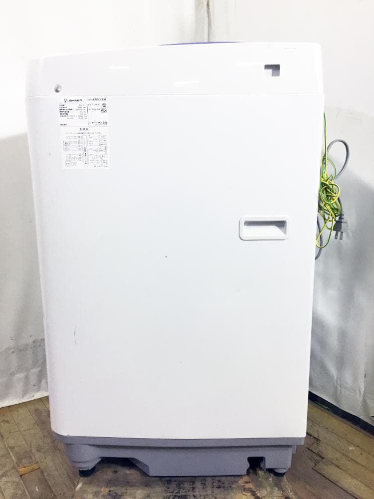 玄関前！送料無料★SHARP 7kg 洗濯機【ES-T708-A】