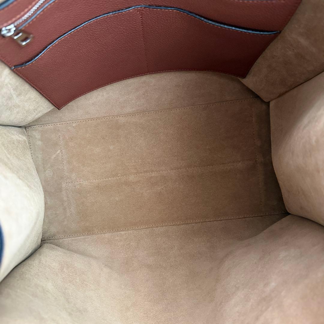 LOEWE バックル トートバッグ ソフトグレインカーフ タン ブラウン