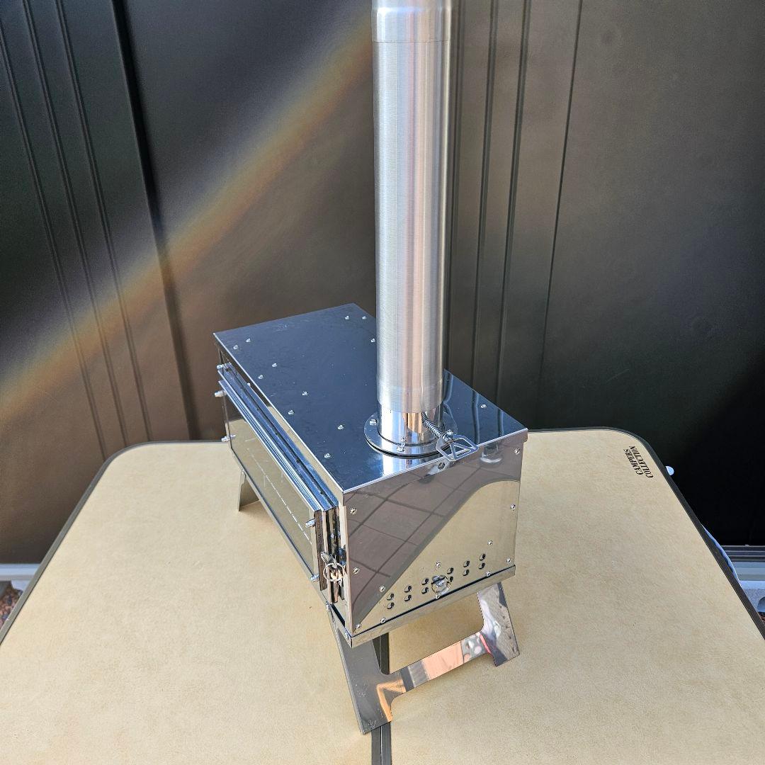 CHANGE MOORE 薪ストーブ 二次燃焼 煙突付き コンパクト収納　①