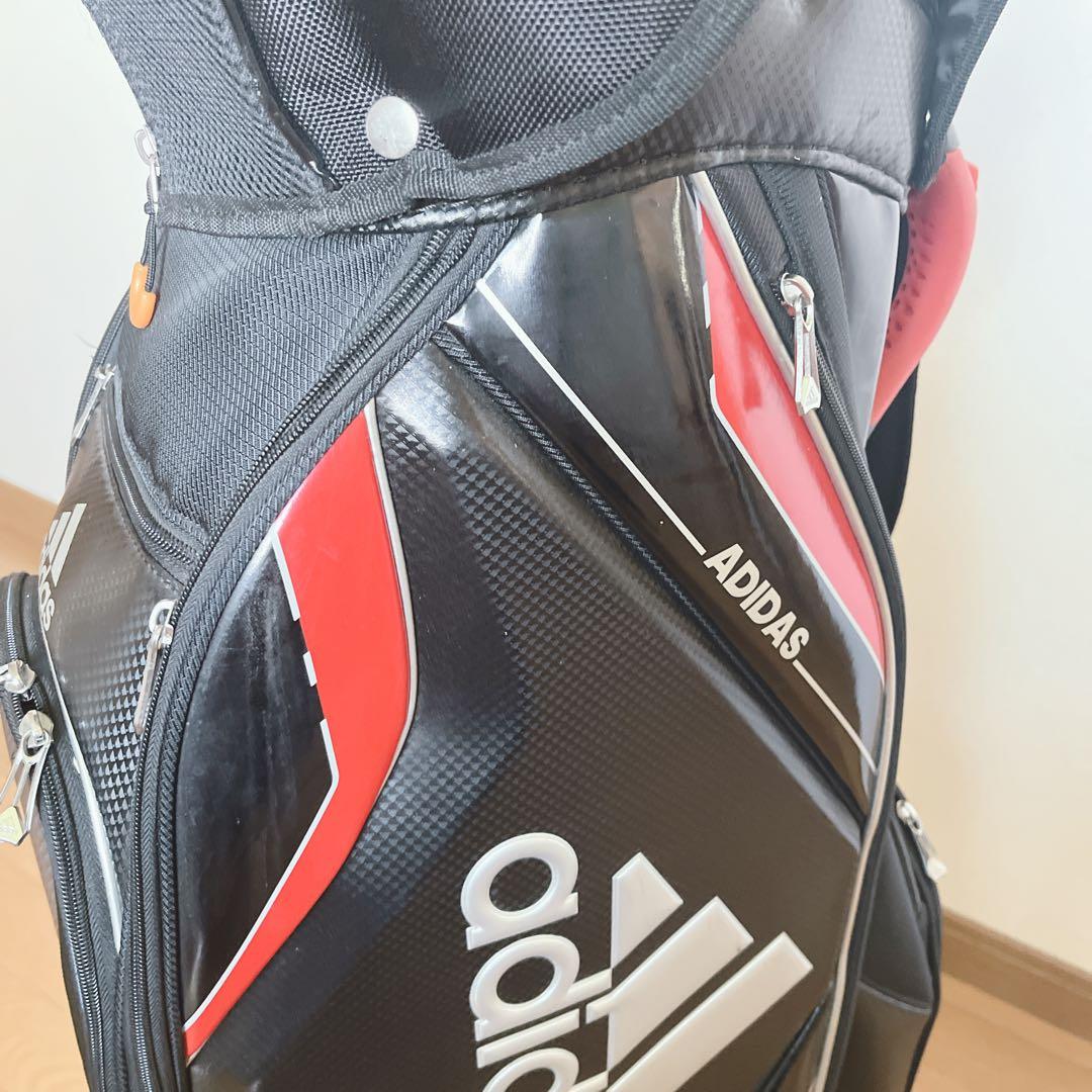 K286 adidas アディダス キャディバッグ 赤黒