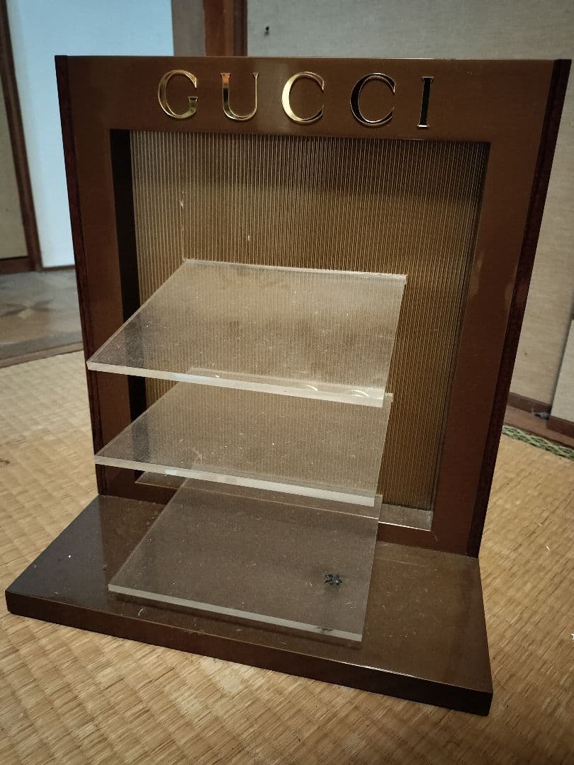【ジャンク】非売品 レアGUCCI 3段アクリルラック ディスプレイ