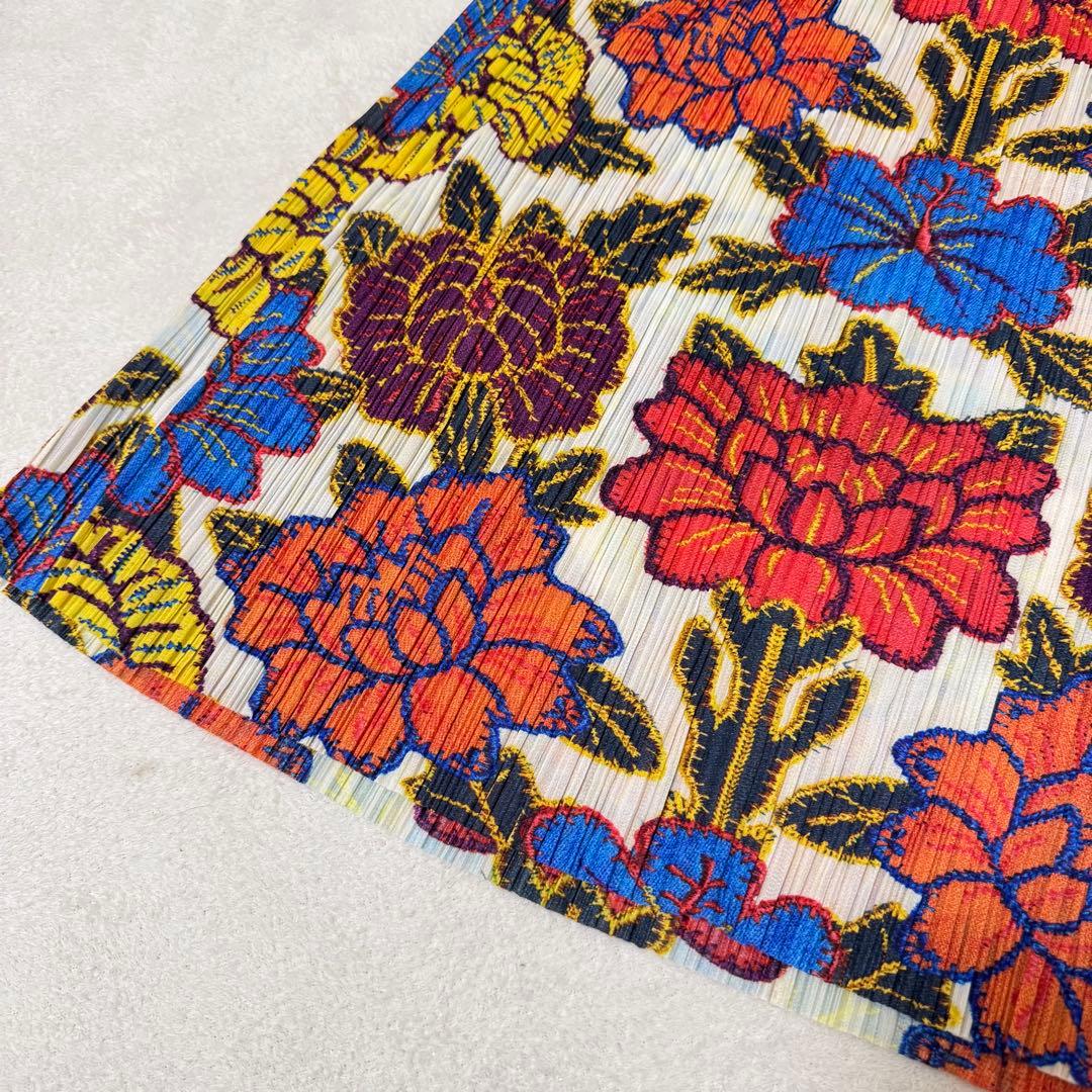 極美品✨PLEATS PLEASE プリーツ　花柄　XLサイズ