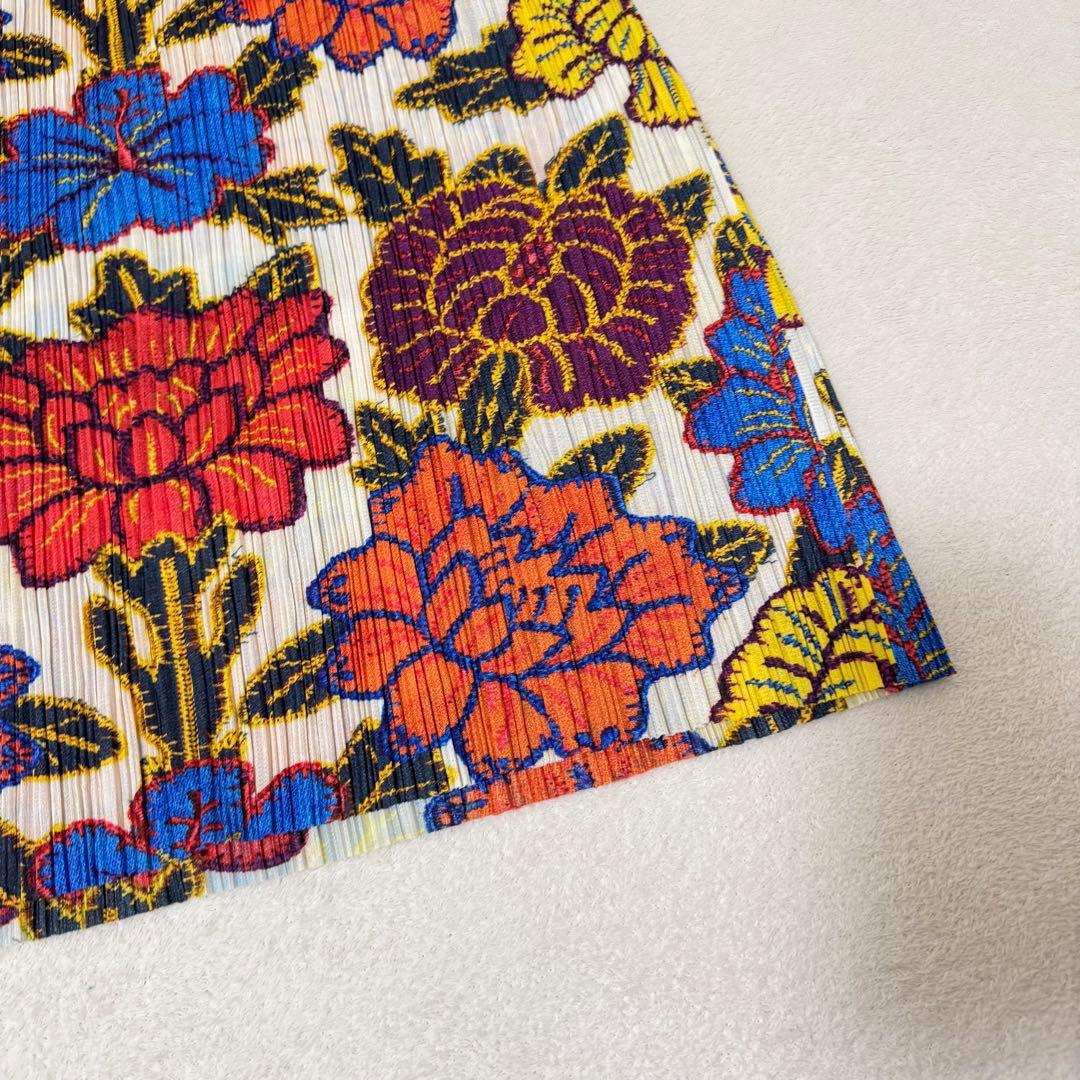 極美品✨PLEATS PLEASE プリーツ　花柄　XLサイズ