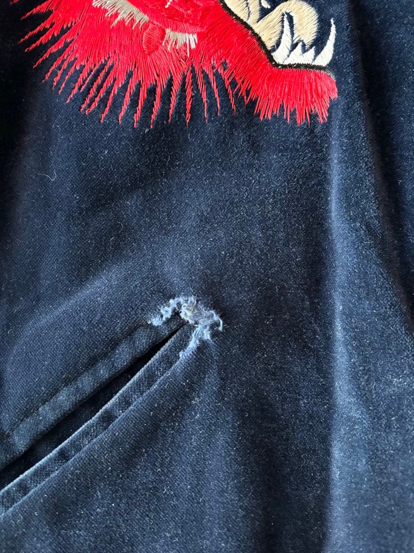 ベー 90's 別珍 テーラー東洋 M品番 スカジャン 赤虎 赤龍 赤鷹