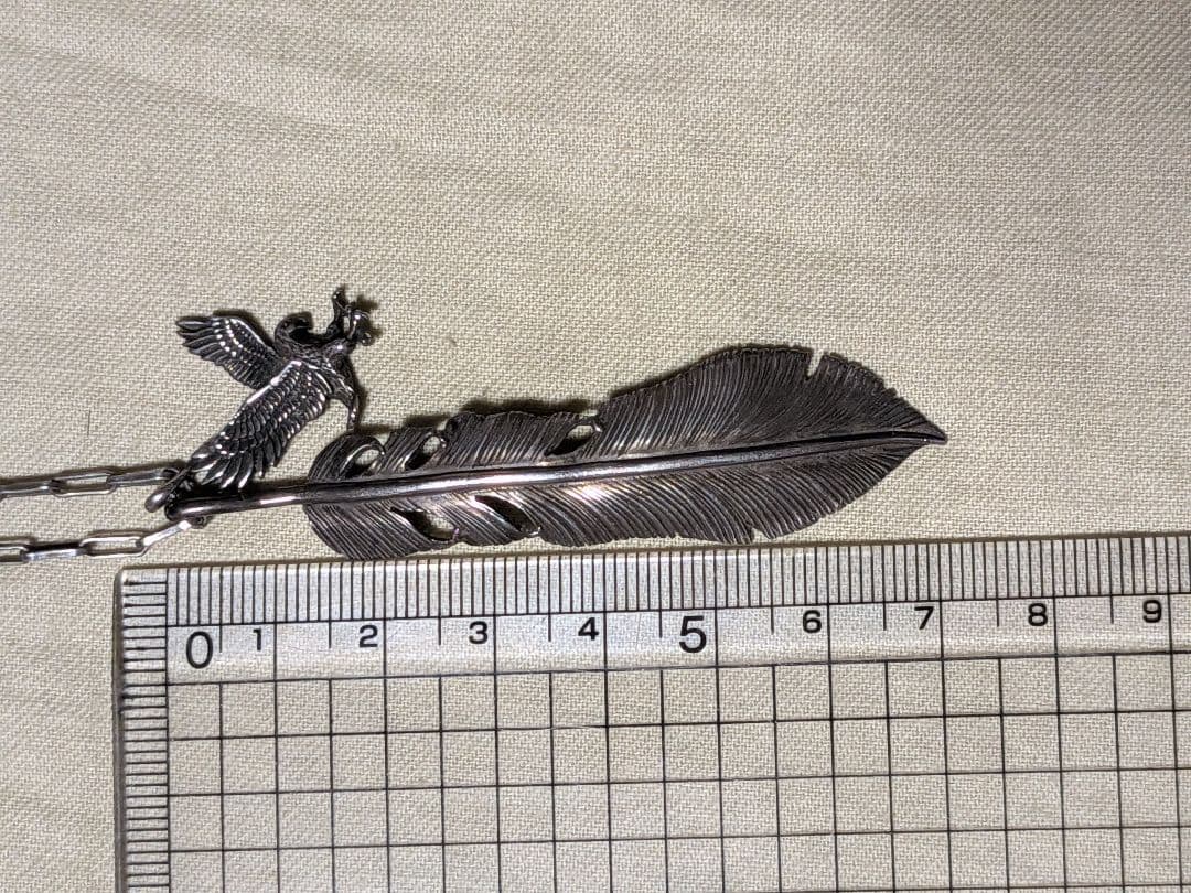 くさおアンティーク　シルバー925 イーグル　フェザー　ネックレス