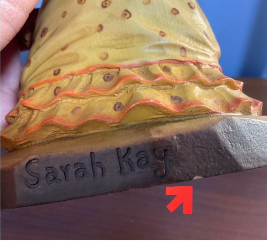 限定2000体/アンリ【ANRI】/17センチ/女の子の人形（木彫り）置物