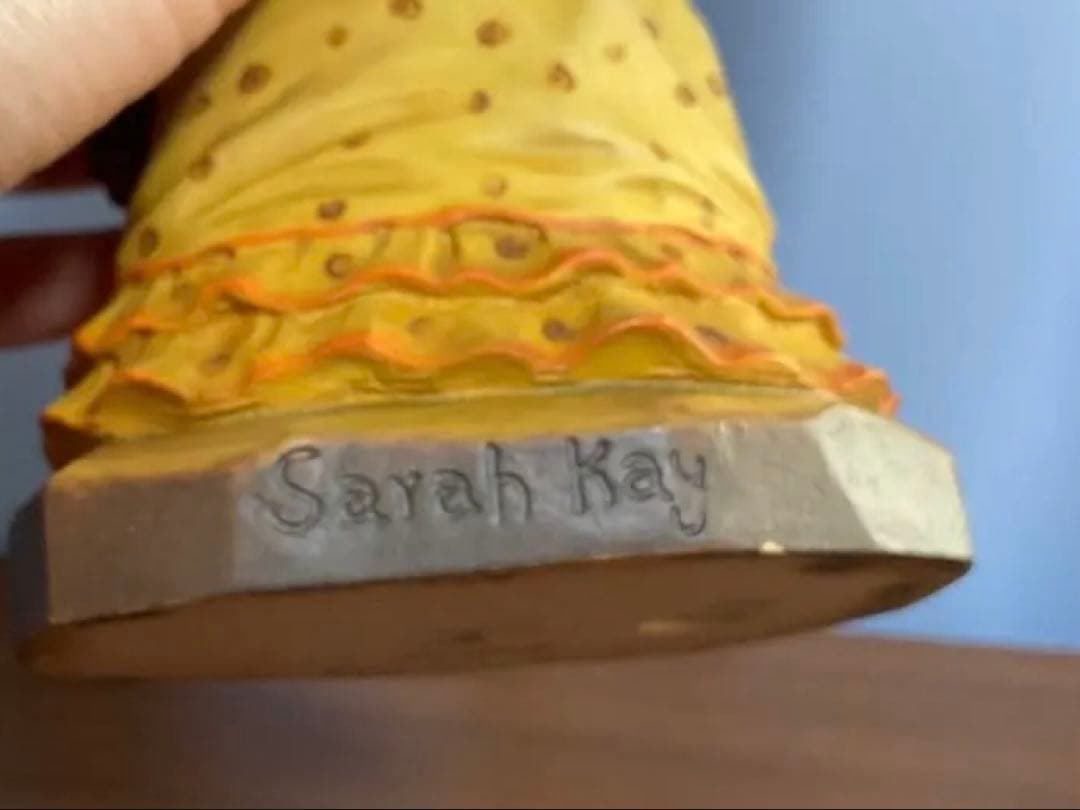 限定2000体/アンリ【ANRI】/17センチ/女の子の人形（木彫り）置物